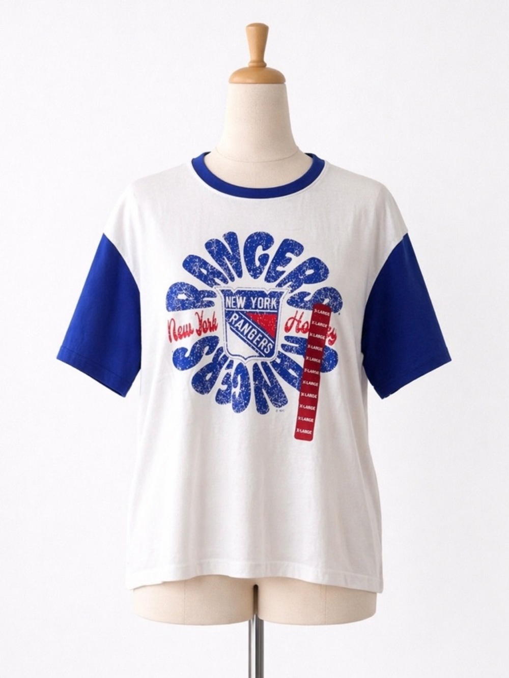 New York Rangers NHL Champion Women's Distressed Look Top XL